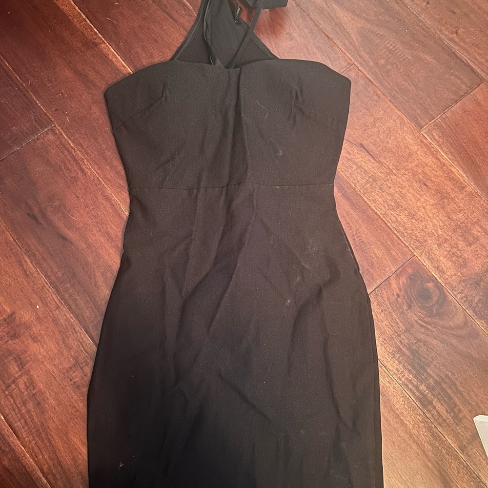 The Vintage Shop Black Halter Mini Dress